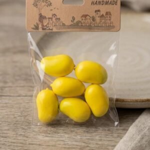“Set of 6 Simulation Mini Mangoes – High-Quality Decorative Replicas”